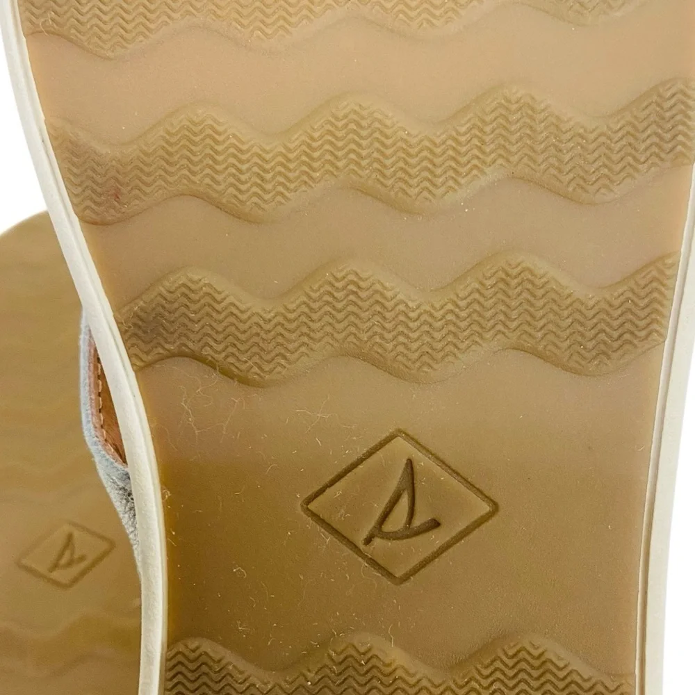 Sperry Silver Metallic Adriatic Flip Flop Sandals Size 8